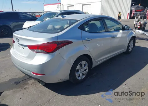 2016 Hyundai Elantra Se from USA, damaged, VIN 5NPDH4AE6GH692595